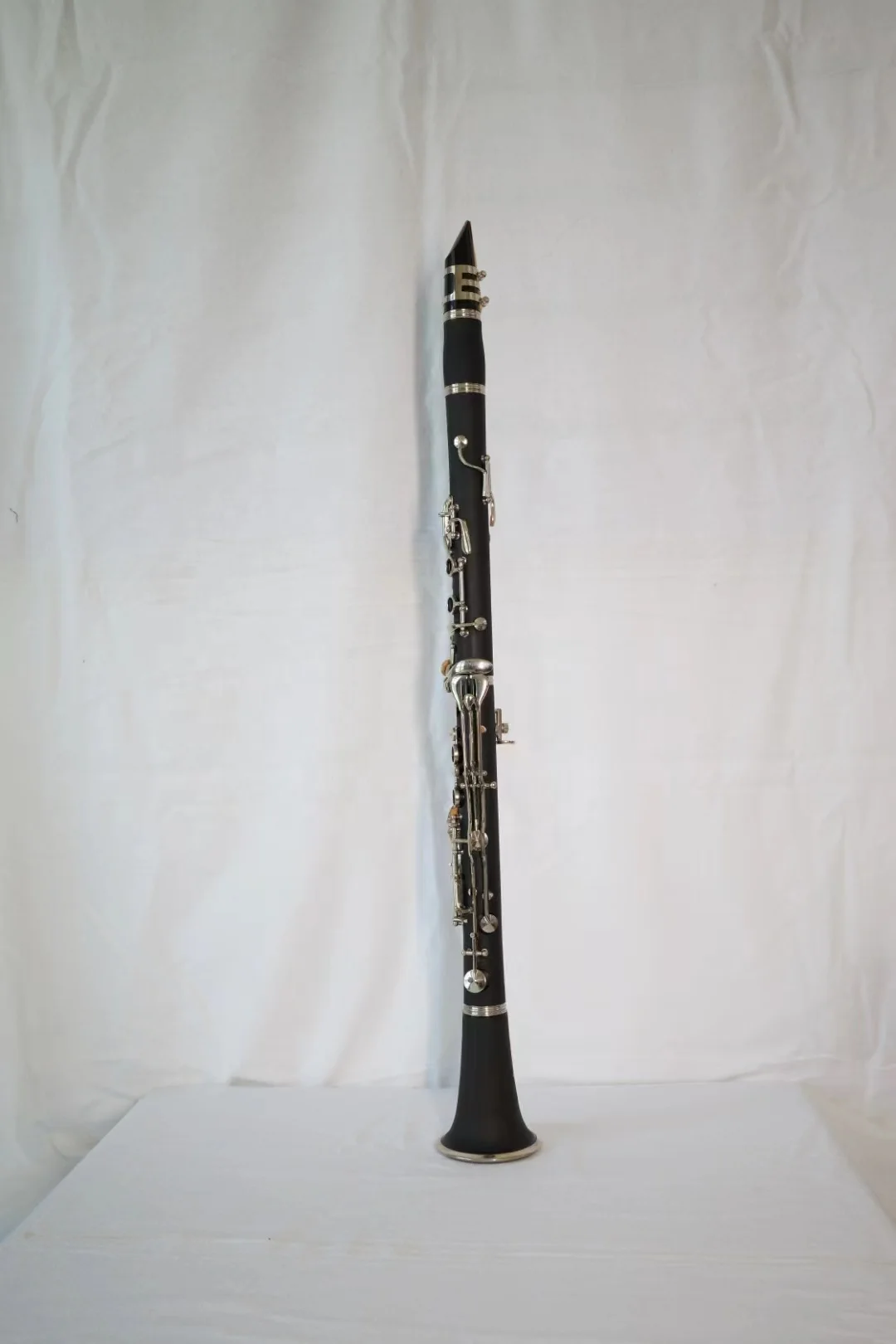 High Quality A Clarinet German Style Bekelite / Hard Rubber Body A Flat Clarinet With 18 Silver Plated Key (JCL-186)