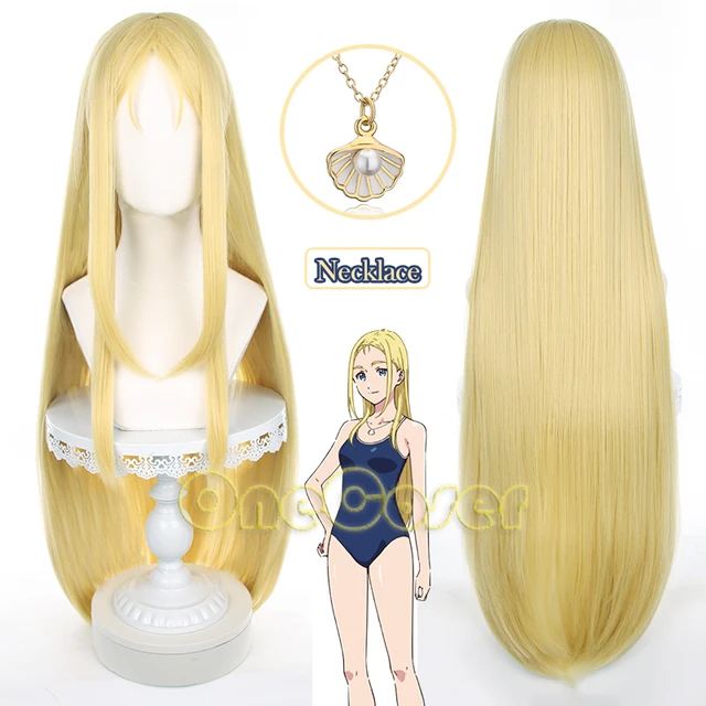 Ushio Kofune Cosplay Wig Anime Summer Time Rendering Blonde Long