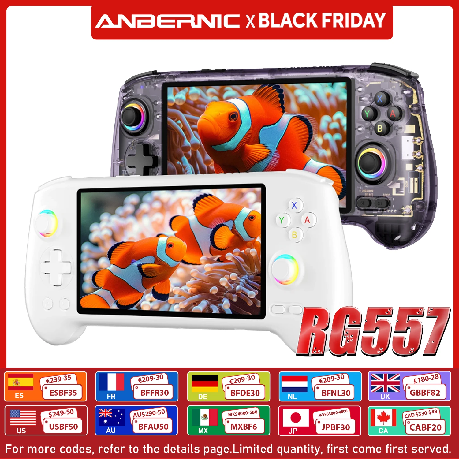 ANBERNIC RG557 Handheld Game Console 5.48'' AMOLED Android 14