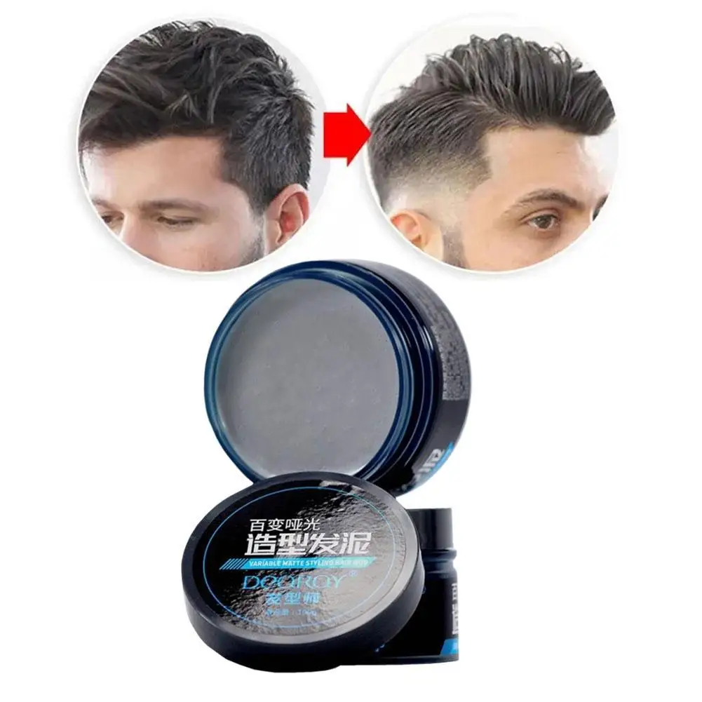 100g Hair Clay Hairstyling Cream For Men Hair Shaping Fluffy Long-lasting Strong Modeling Hold Low Shine Styling Wax Cream