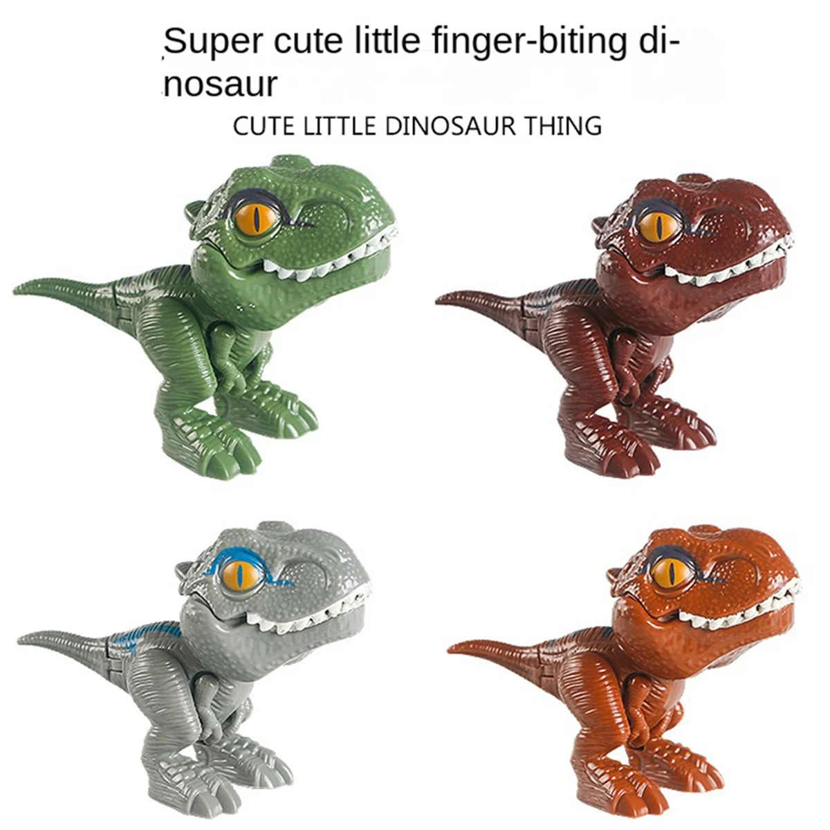 A72I Children'S Dinosaur Egg Finger Biting Toys Simulation Tyrannosaurus Tyrannosaurus Dinosaur Boy Funs Toys Light Brown