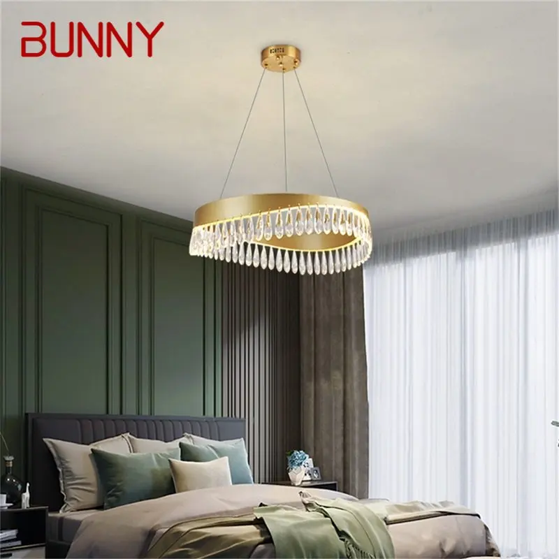 

BUNNY Chandelier Pendant Lamp Postmodern Gold Luxury Home LED Light Fixture for Living Dining Room