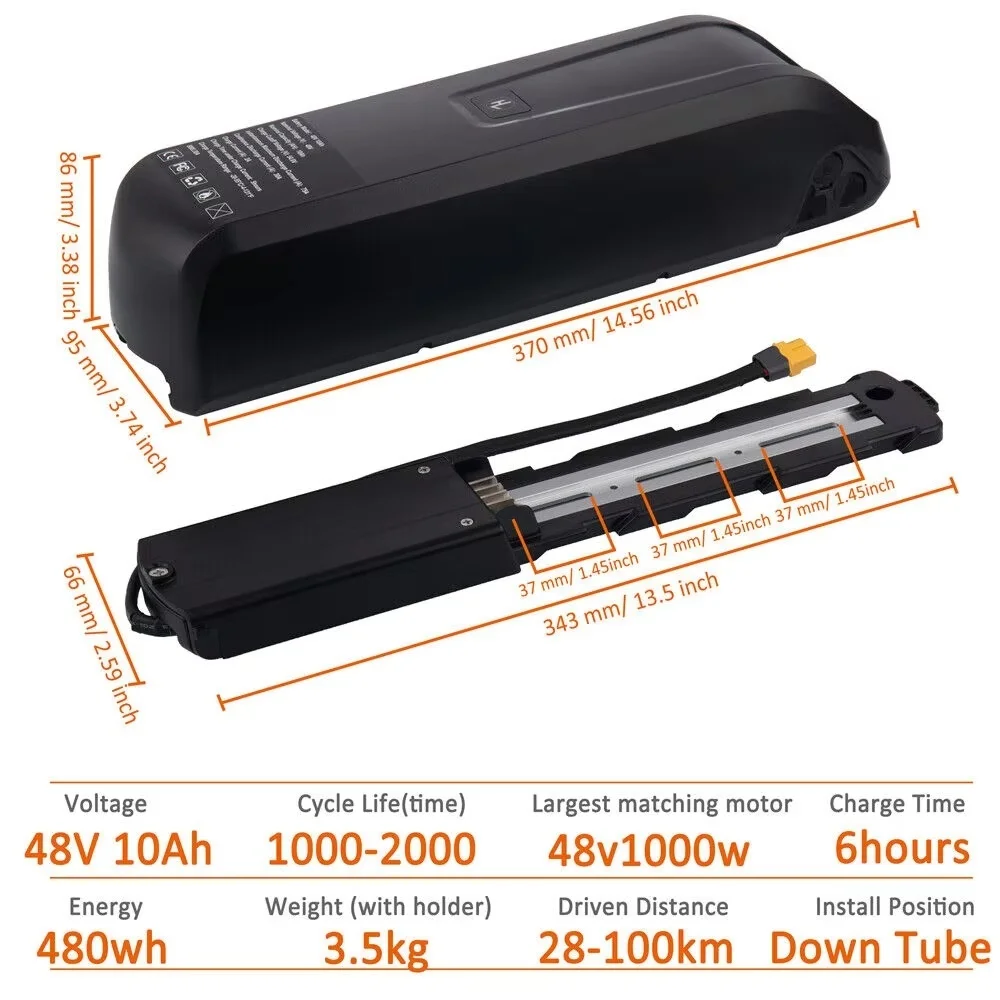 New Hailong EBike Battery 36V 48V 10Ah 15Ah 20Ah 3