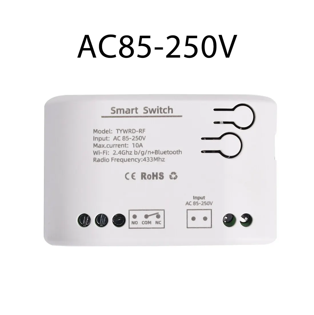 1CH Tuya Smart Remote Control Wireless Wifi Switch Module DC7-32V AC85-250V 2200W RF Receiver 10A WiFi Relay DIY Smart Switch Smart Wifi Switch Wifi Switch Wireless Switch Electronic Module