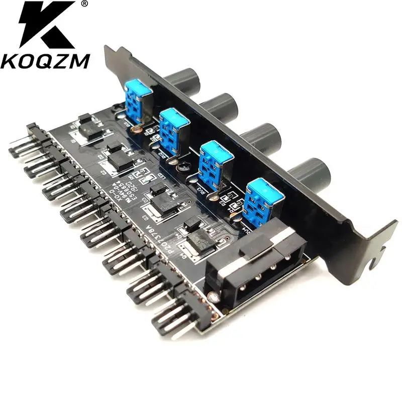 

8 каналов, большой 4-контактный блок питания, 4-контактный контроллер скорости радиатора для 3-контактного 4-контактного вентилятора, ЦП, ПК, стандартное шасси