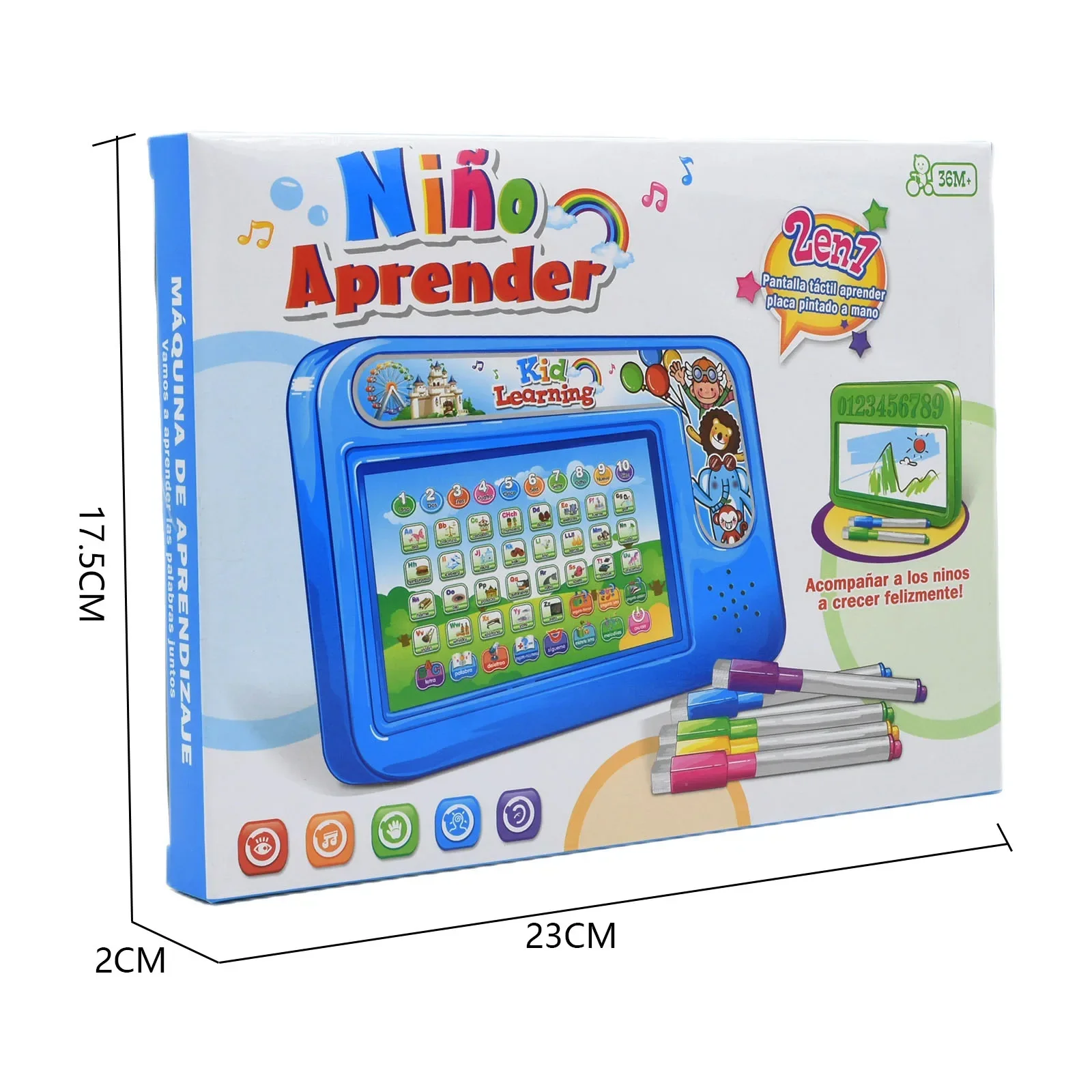 2 in 1 Spanish Touch Screen Learning Hand-Painted Plate and Tablet Melidious Music for Auditory Training of Children 6
