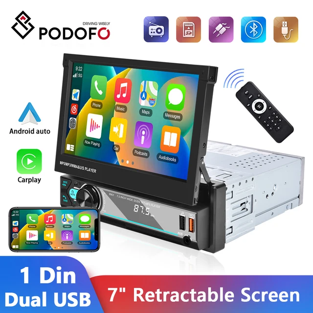 Podofo Carplay MP5 Car Radio