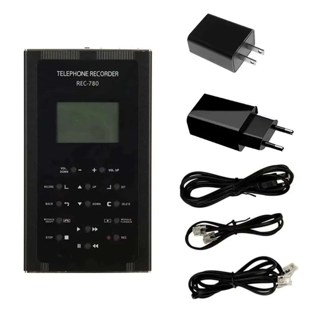 32GB Digital Fixed Telephone Recording Box LCD Display Support SD Card Automatic Recording Portable Landline Phone Call Recorder
