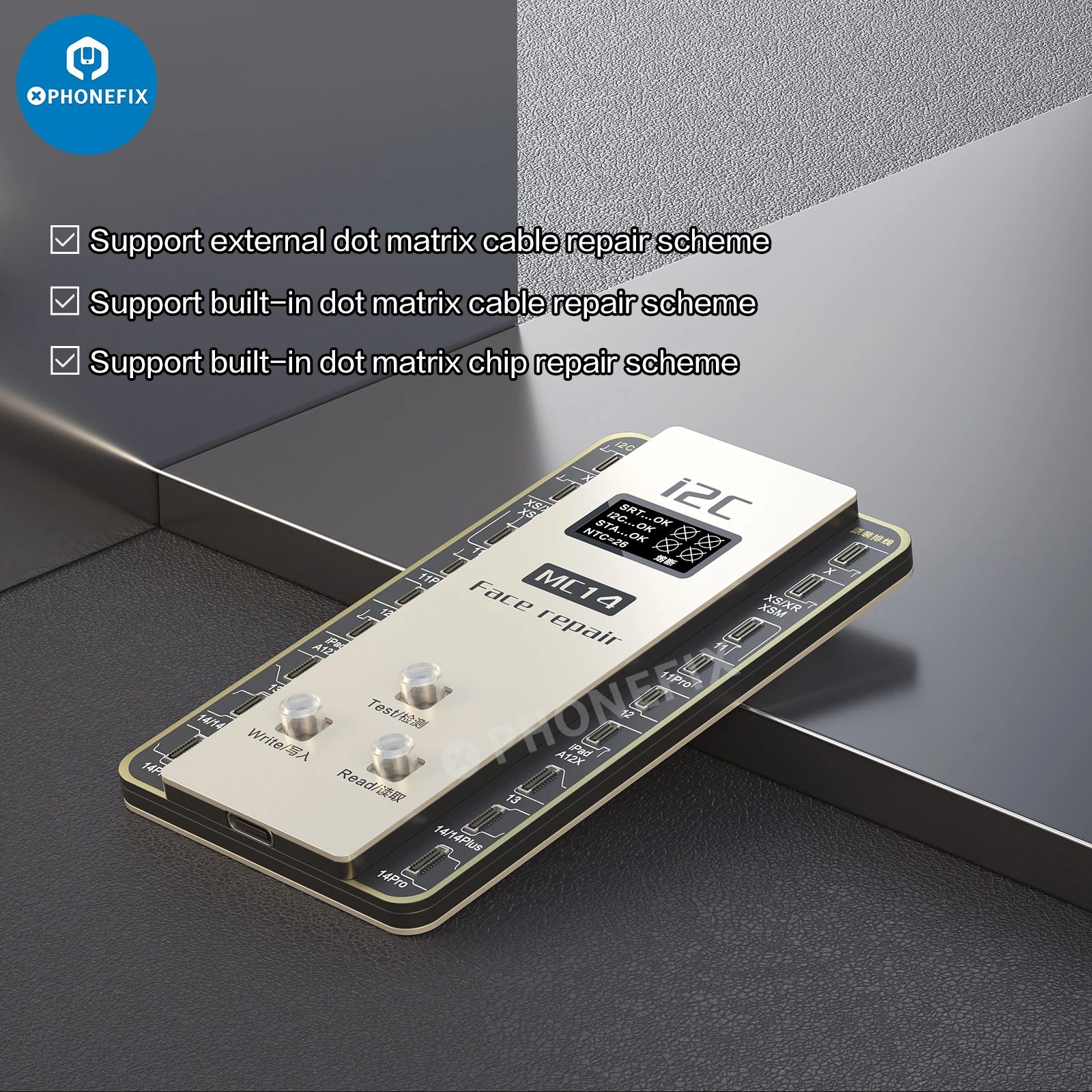 I2C Mc14 Face Dot Matrix Projection Repair Dot Projector Per Iphone X-12 Pro Max No Smontaggio Repair Face Id Dot Matrix Cable