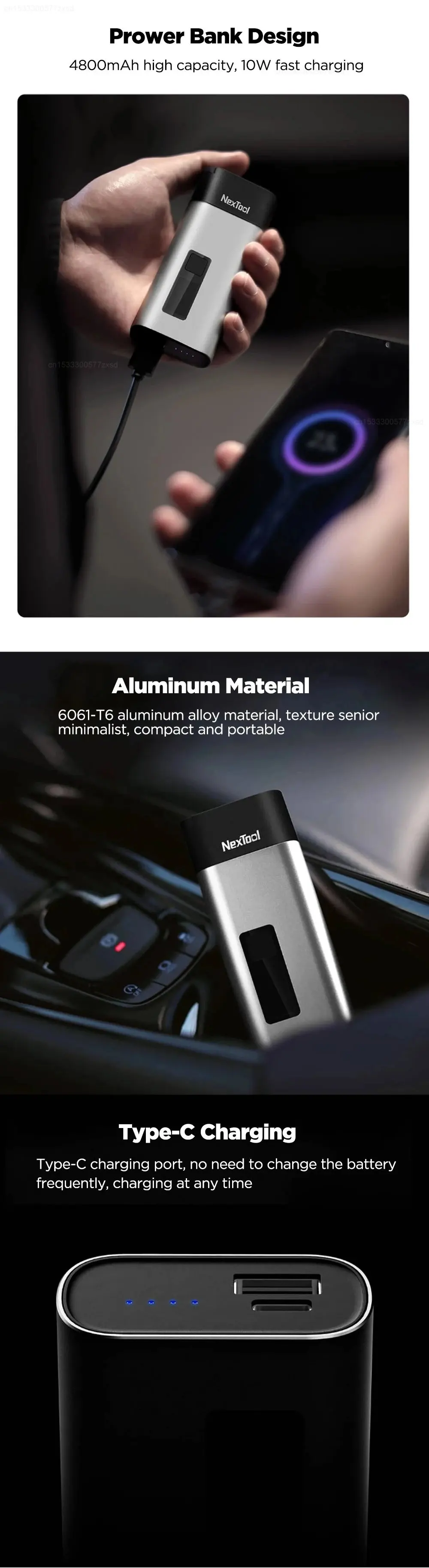 Xiaomi Nextool 4-in-1 Mini Alcohol Tester LCD Digital Car Window Breaker description image 5