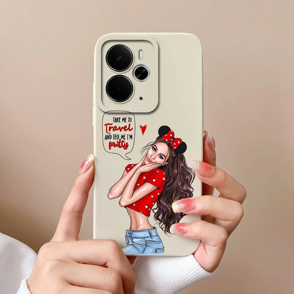 Luxury Floral Print Liquid Silicone Case - High Quality, Anti-Drop, Durable, Anti-Slip Housing