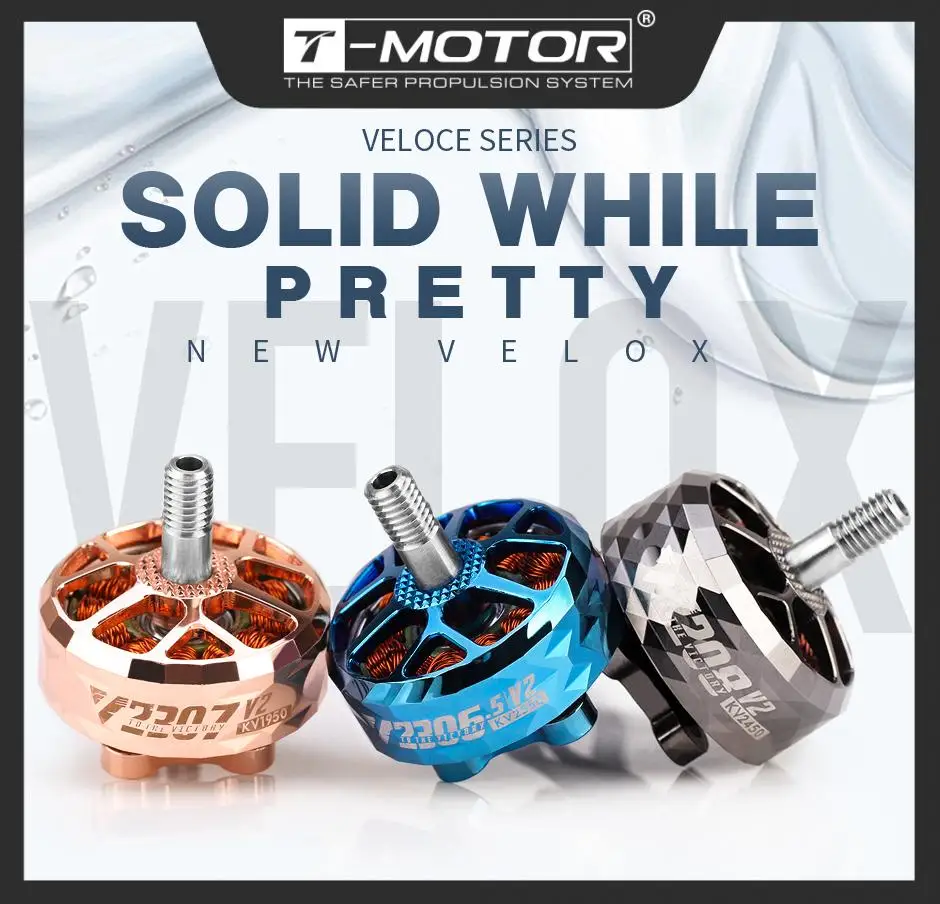 T-MOTOR T-Hobby V2306.5 V2 5" 4-6S KV1950/KV2550 Brushless Motor For Freestyle Fpv Racing Drone Motor Drones DIY Parts