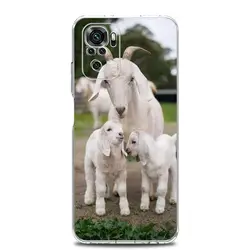 Clear Soft TPU Cartoon Cute Goat Phone Case for Genuine Leather (B7)