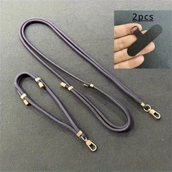 Adjustable Lanyard Strap Clip Holder - Polyester / Nylon (Navy blue 2pcs)