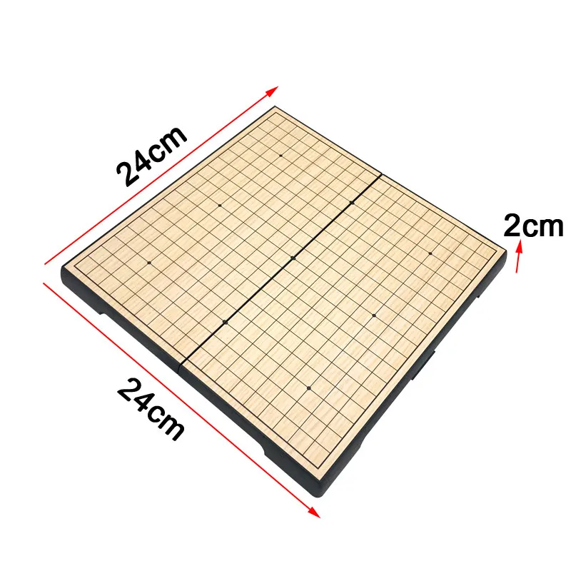 Hot 19 lu Go Set Reversible Go Board Games Set Classic Chinese Strategy Board Game Single Convex Stones for Kids Adults Gifts