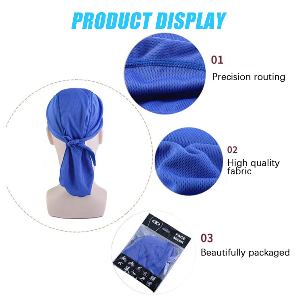 Bandana Headscarf Quick Dry Bandana UV Protection Headband Scarf Summer Men Running Riding Bandana Headscarf Hiking Running Balaclava Headscarf