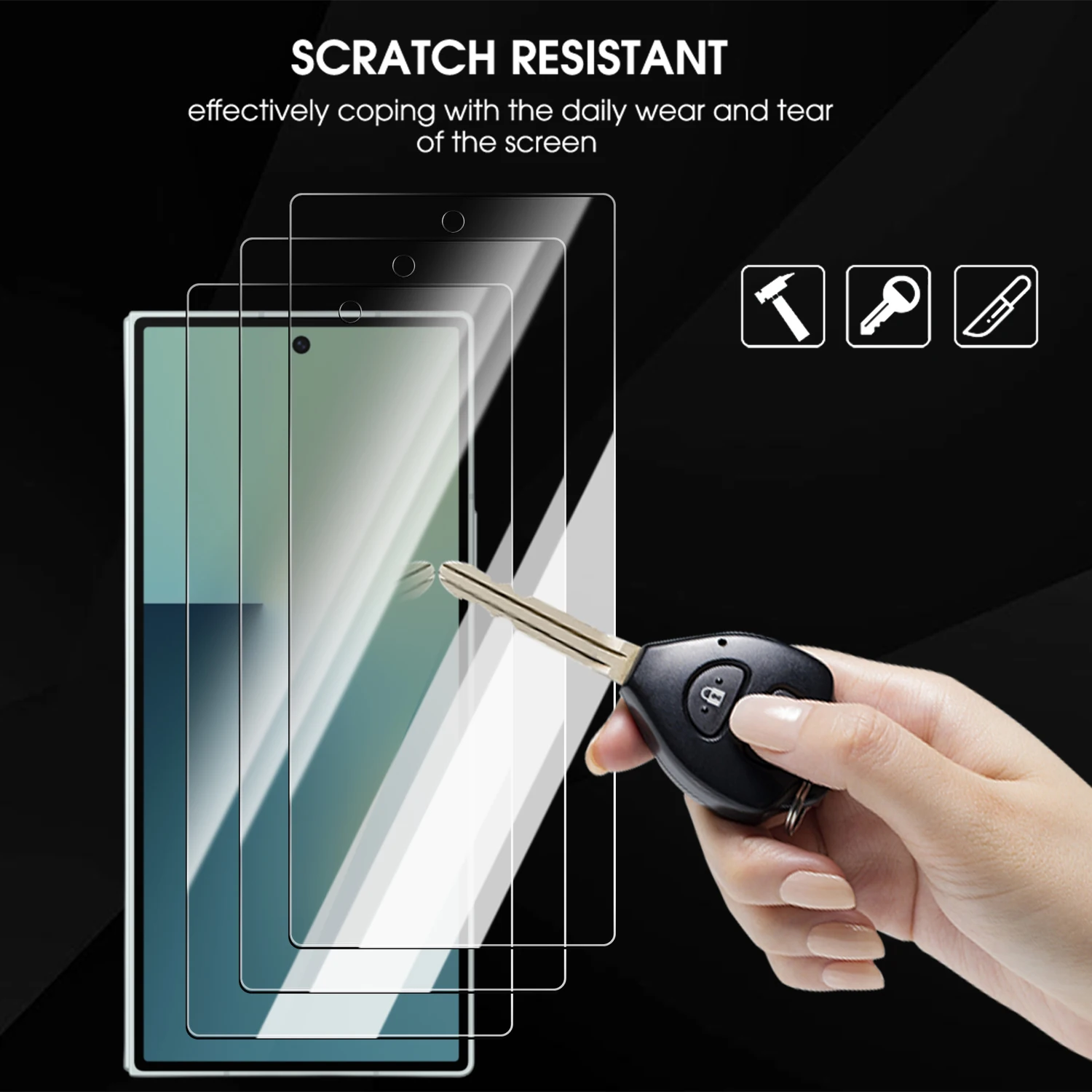Premium Wide Tempered Glass Screen Protector - Explosion-Proof & Anti-Scratch Protective Film