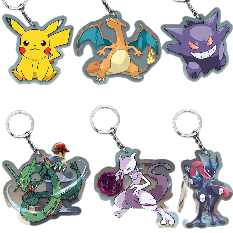

Pokemon Anime Cartoon Acrylic Double-sided Keychain, Backpack Pendant, Ornament, Gift