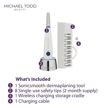 Michael Todd Beauty - Sonicsmooth – SONIC Technology Dermaplaning Tool - 2 in 1 Women’s Facial Exfoliation 5