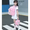 Cute Pink School Backpack For Girl Student Teenagers School Bag Set Children Backpack With Pencil case 2
