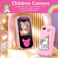 Kids Smart Phone Toys 2.8” Touchscreen Toddler Learning Puzzle Game Music Palyer for Girls Boys Age 3-10 Baby Toys Birthday Gift 1