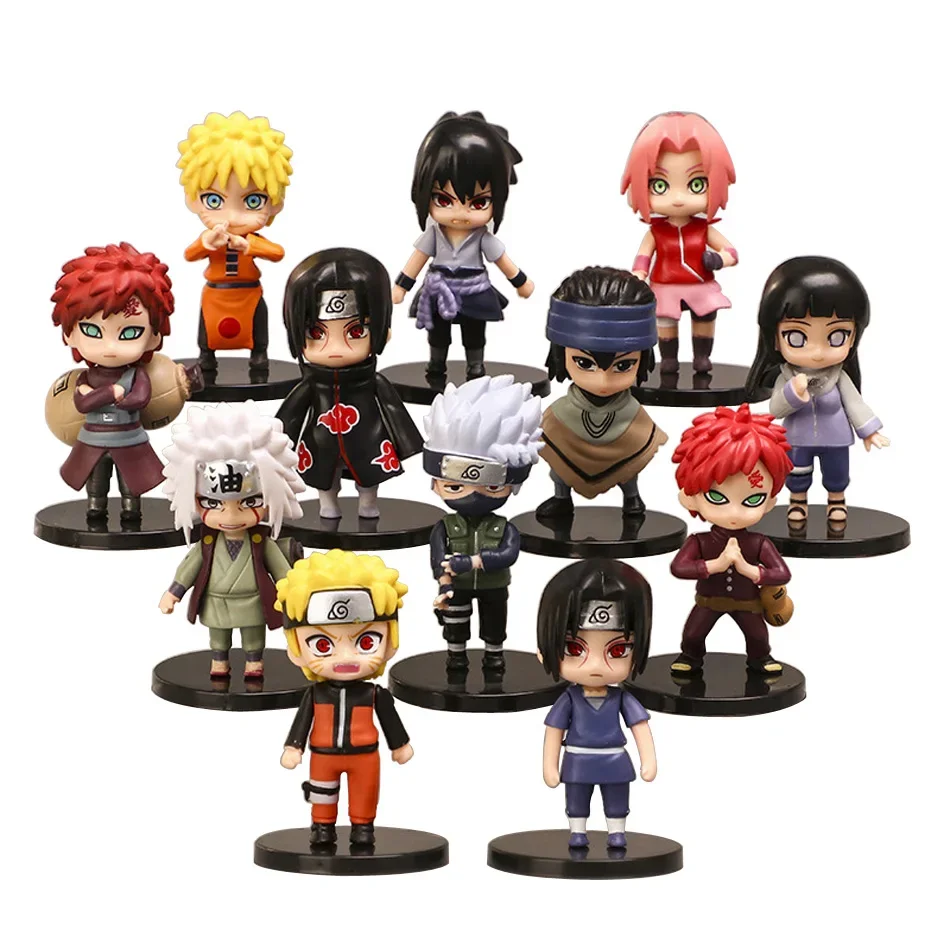 thumbnail image 1 of 7cm 12 piezas Anime NARUTO Shippuden Hinata Sasuke Itachi Kakashi Gaara Naruto Anime Figura Q Versión Pvc Figuras Juguetes Muñecas Regalos, 1 of 5