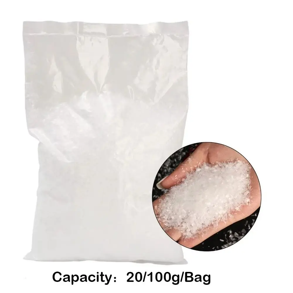 20/100g 3D Snowflake Decoration Artificial Snow Powder White Colorful DIY Crafts Fake Snow Fluffy Snowflake Christmas Snow