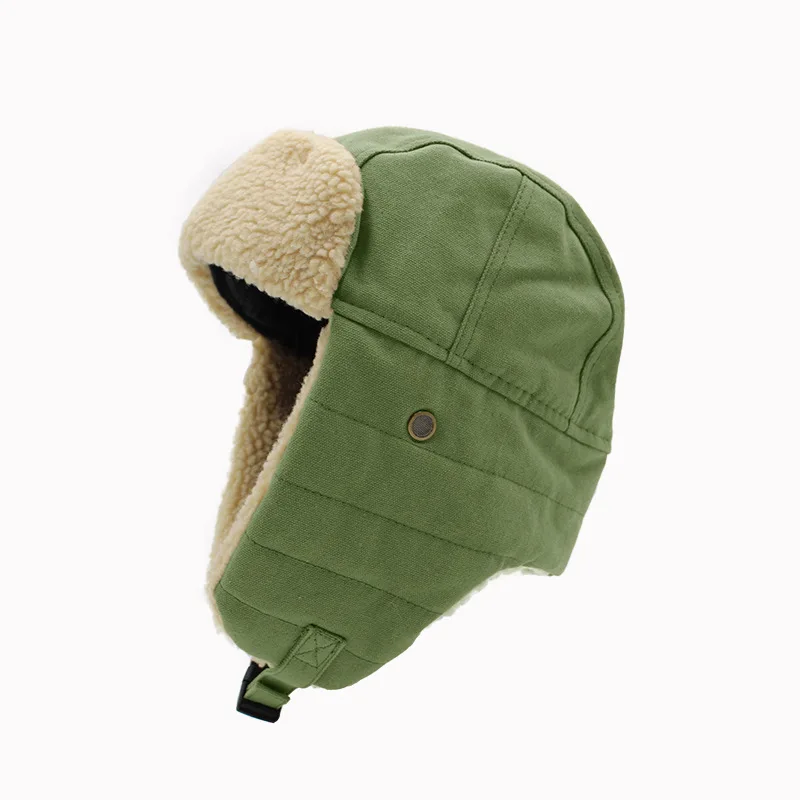 قماش سدادات حماية الأذن قبعة الشتاء الرجال النساء مكافحة البرد سميكة الصوف القطن قبعة الدراجات الدافئة يندبروف الطيار قبعات Hot
