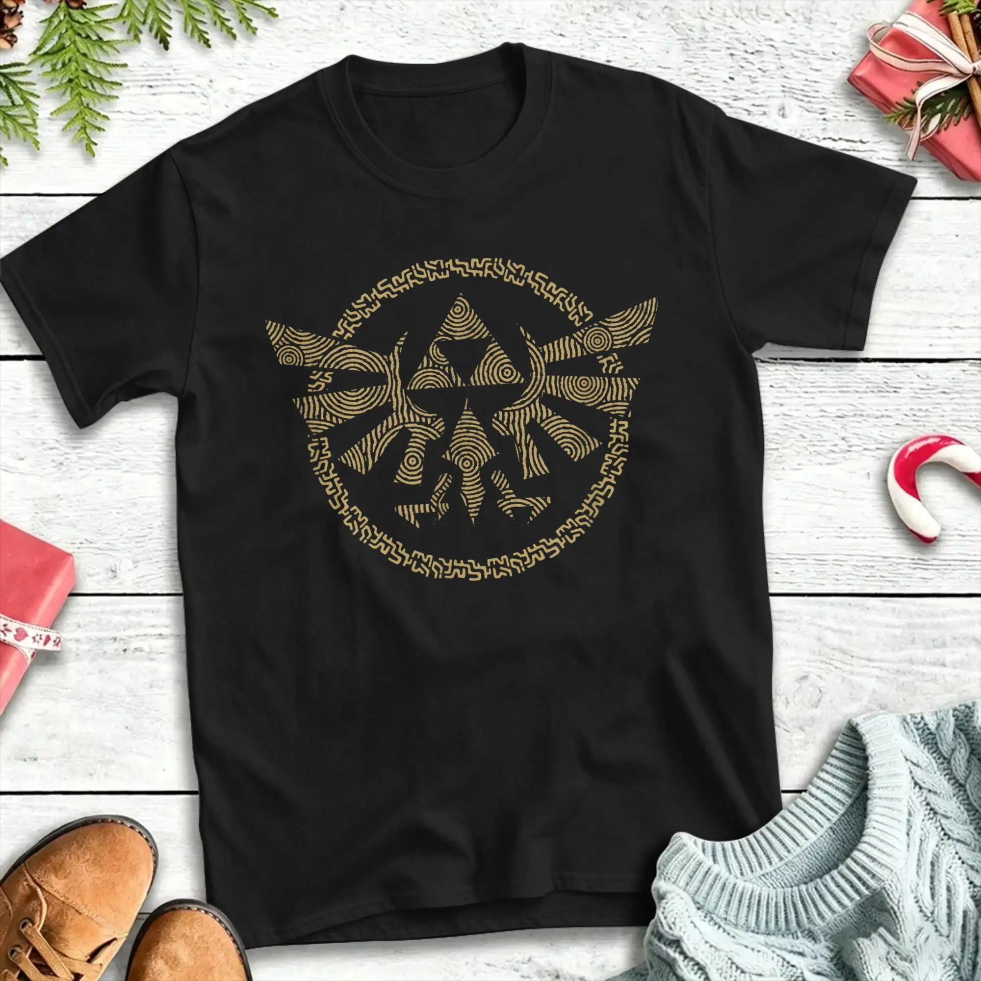 The Legend of Zelda Tears Of The Kingdom Hyrule Badge Baumwoll-T-Shirt für Herren, Sommermode-T-Shirt, Übergrößen-Design-Tops