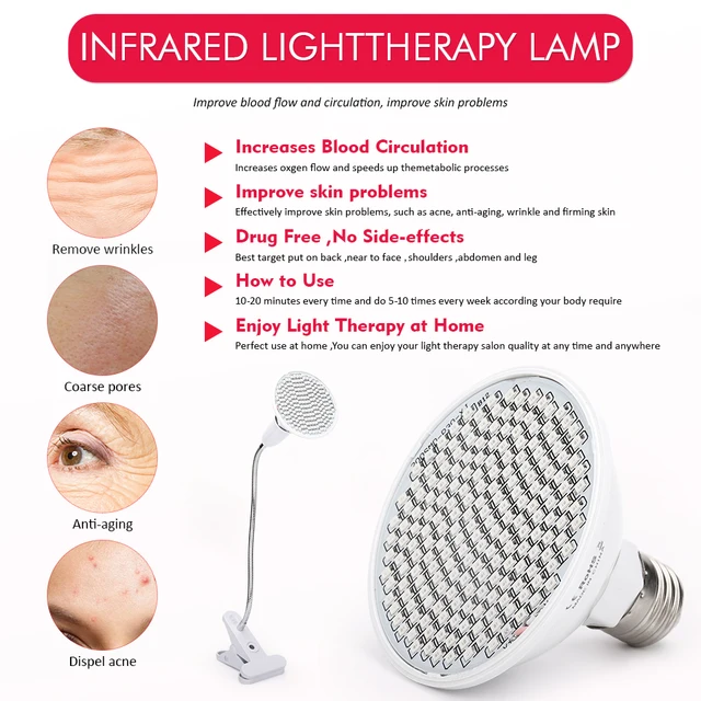 Anti Aging Red Led Light Therapy Deeps Red 660nm and Near Infrared 850nm Led Beauty Lamp for Full Body Skin and Pain Relie 6