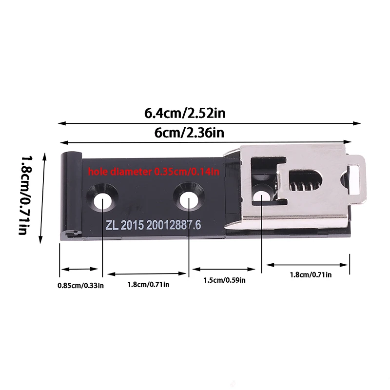 

1PC 35MM U Shaped DIN Rail Holder Universal Rail Buckle Rail Fixed Clamp Fastener Clip For Relay Mounting