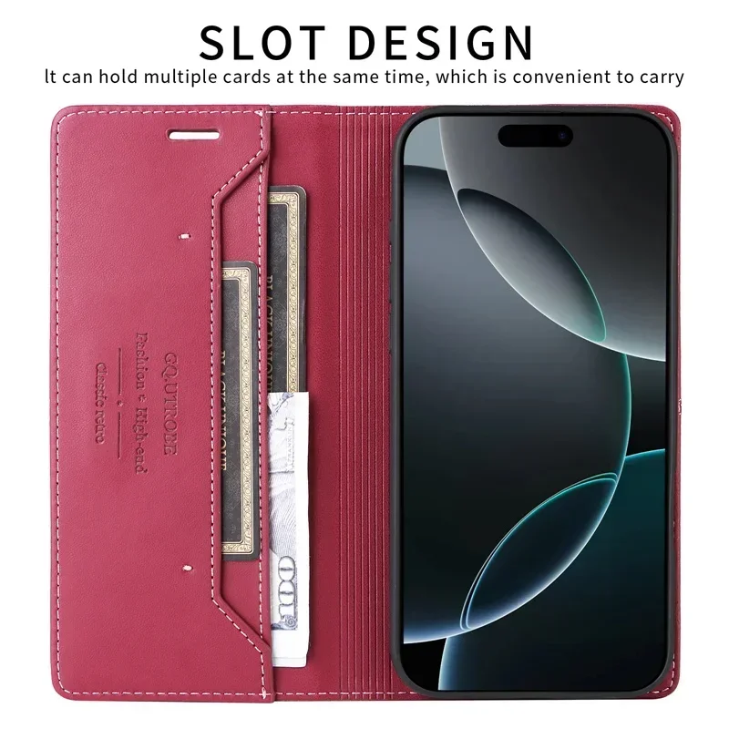 Premium Flip Leather Wallet Phone Case - Magnetic Book Cover with Card Holder Feature