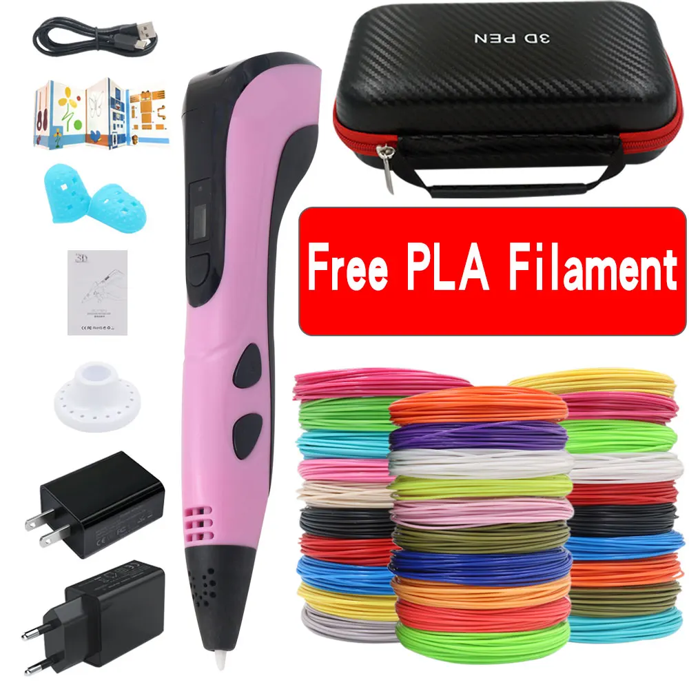 3D Printing Pen 3D Pen OLED Display With 12 Color PLA/ABS Filaments 3D  Drawing Printer For Kids/Adults Creative Design Drawing - AliExpress