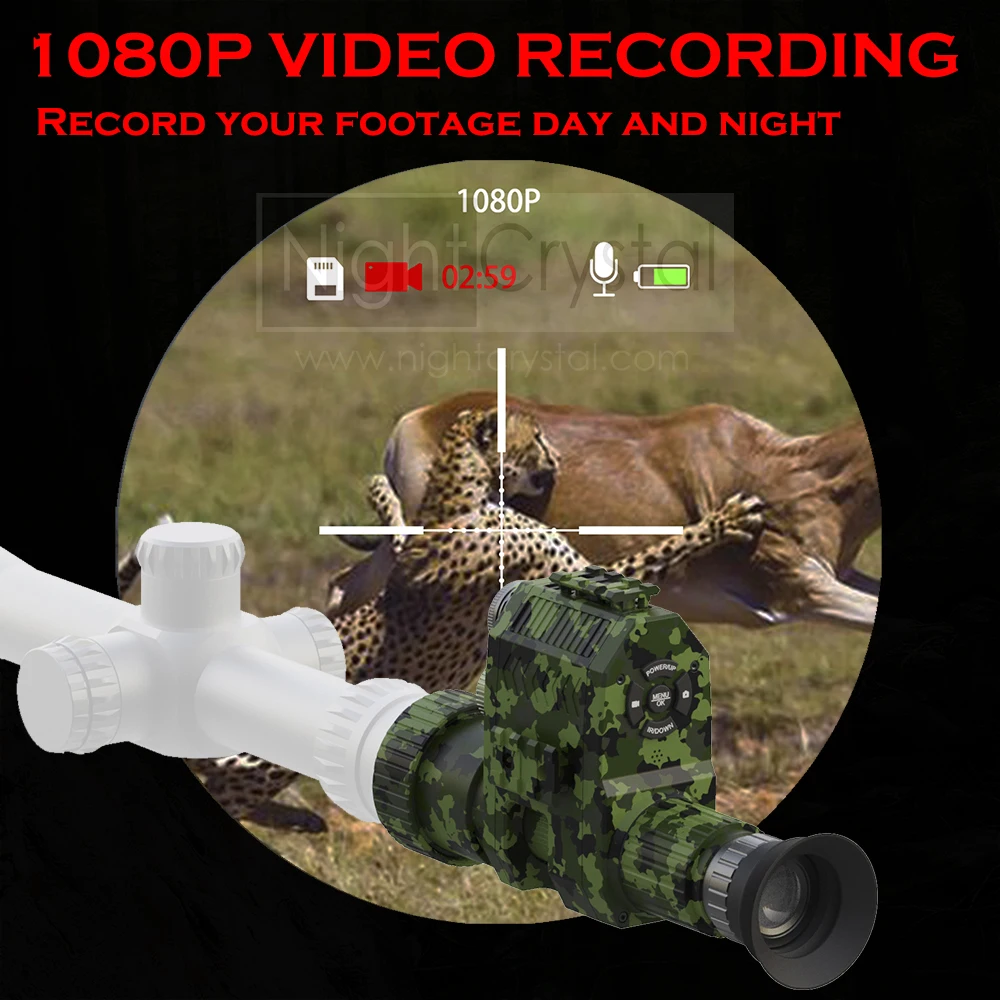 Hunting Trail Camera Trail Camera Monocular Night Vision Telescope Binoculars Night Vision Night Vision Scope Adapter Megaorei 4B Integrated Night Vision Scope Hunting Camera Monocular Clip on Attachment with Built-in 850nm Infrared IR Flashlight