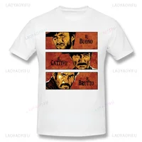 Mode hommes vêtements le bon le mauvais et laid impression t-shirt pour homme Il Buono Brutto Cattivo hauts été banlieue t-shirts occasionnels 2