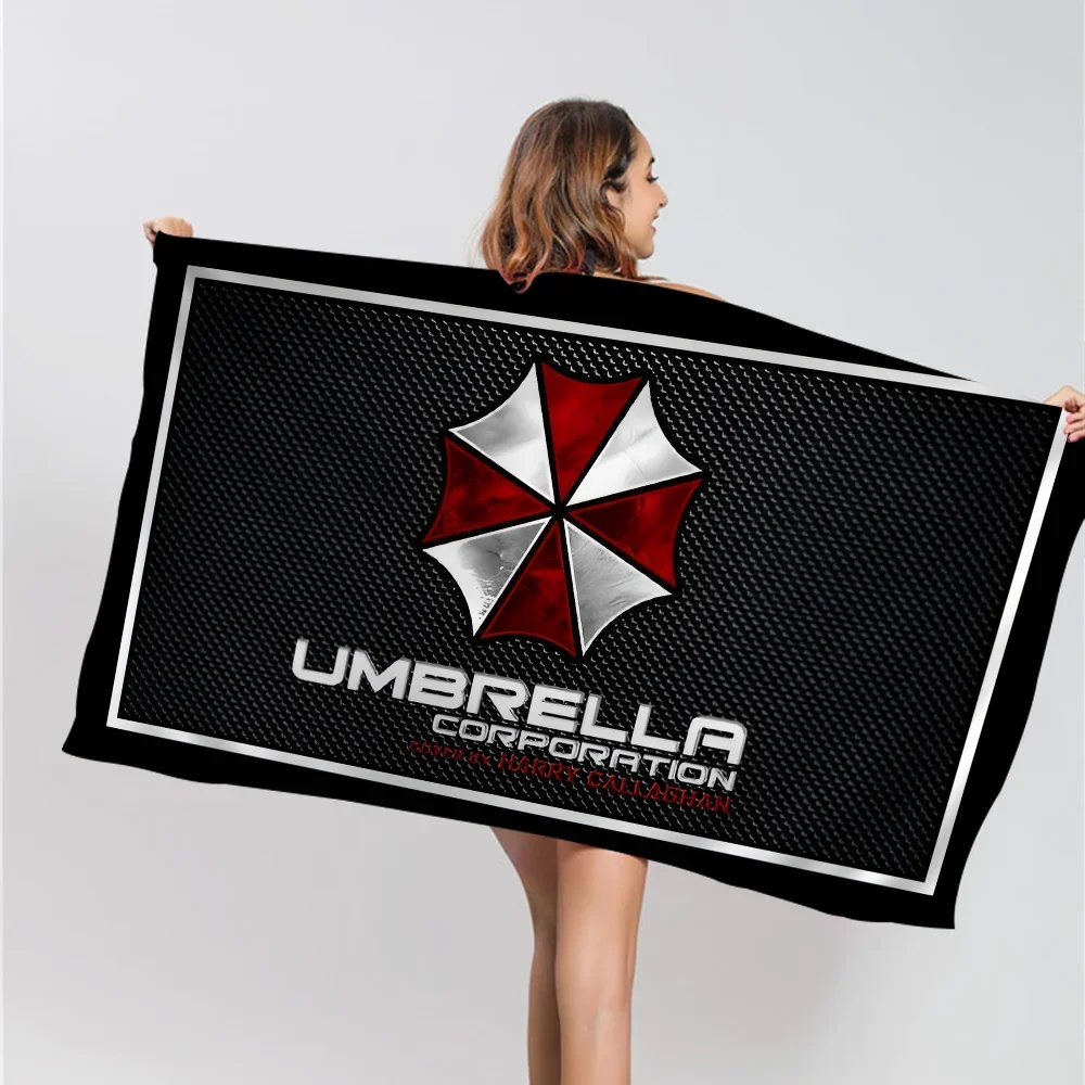 Horror Movie Umbrella Corporation Microfiber Blanket Quick Drying Oversized Printing Super Absorbent Pool Towel Blanket 4