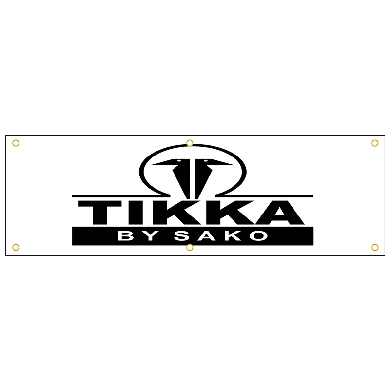 

130GSM 150D материал Tikka от Sako Gun Banner 1, 5 футов * 5 футов (45*150 см) размер для дома флаг внутренний и наружный Декор