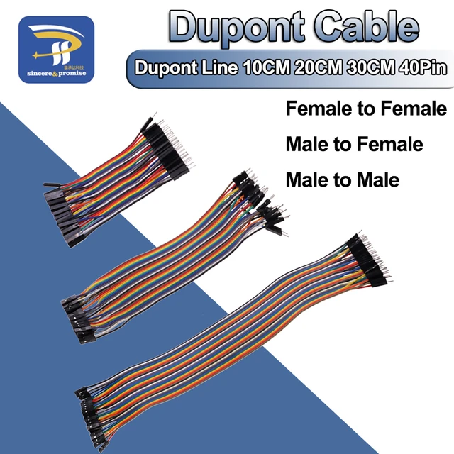 Dupont line 120pcs 20cm 1P-1P Male to Male + Male to Female and Female to Female  jumper wire Dupont cable for Arduino DIY Kit - AliExpress