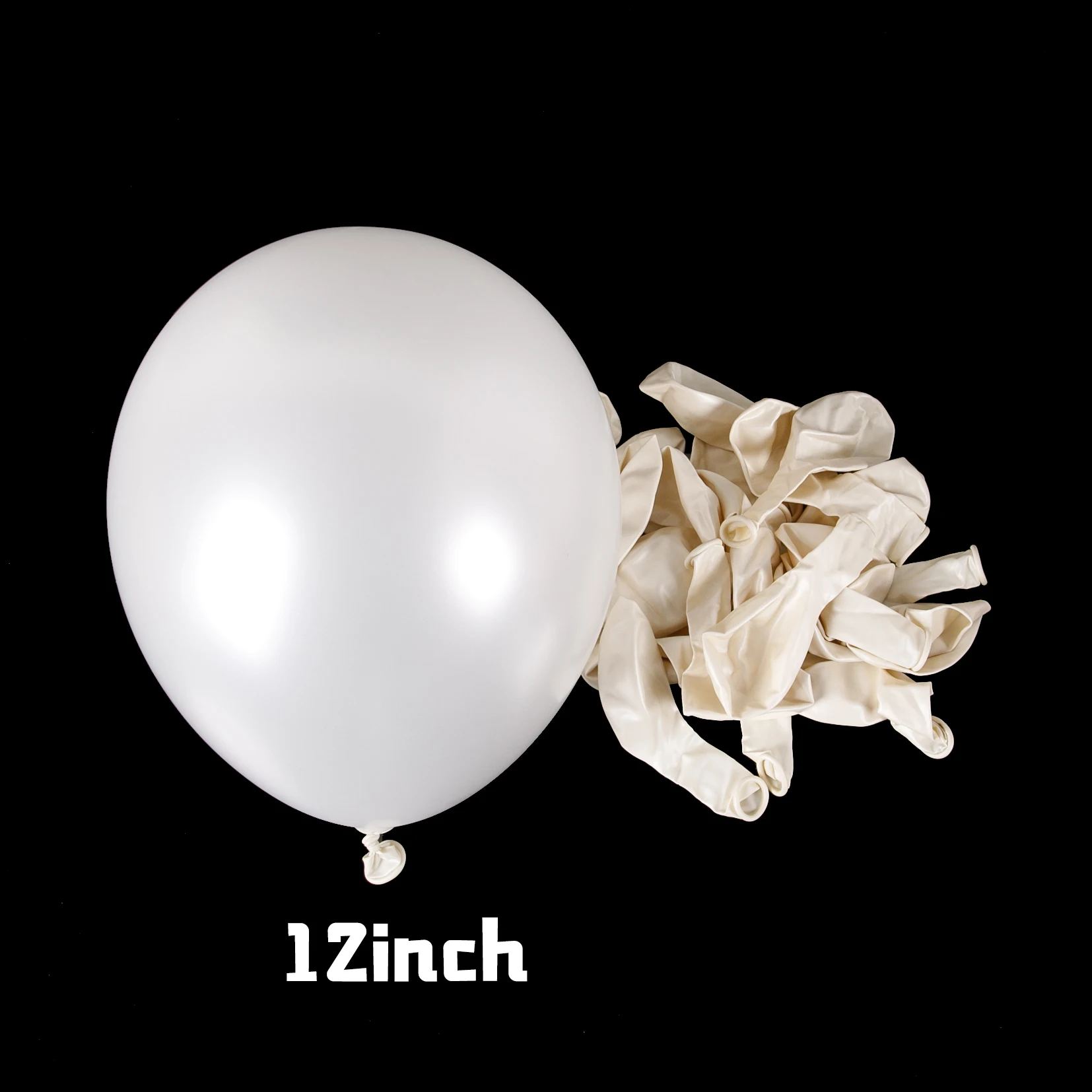 100/50/30 Stück perlweiße Geburtstagsballons, 5/10/12/18 Zoll dicker, glänzender weißer Ballon für Geburtstag, Babyparty, Hochzeit, Party, Deko – Detail 5