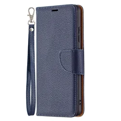 Leather Wallet with Card Holder & Magnetic Flip Case for Galaxy A82 5G (DB)