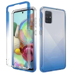 Candy Color Transparent Case for Samsung Galaxy A51 A71 A31 5G Cases Shockproof Protection Hybrid Shell Dual Layer Cover