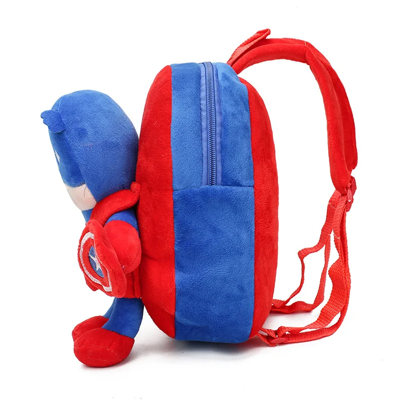 Marvel Series  Cartoon Anime Fashion Personality Plush Toy Children Leisure Cute Kindergarten Backpack Holiday Gift 5