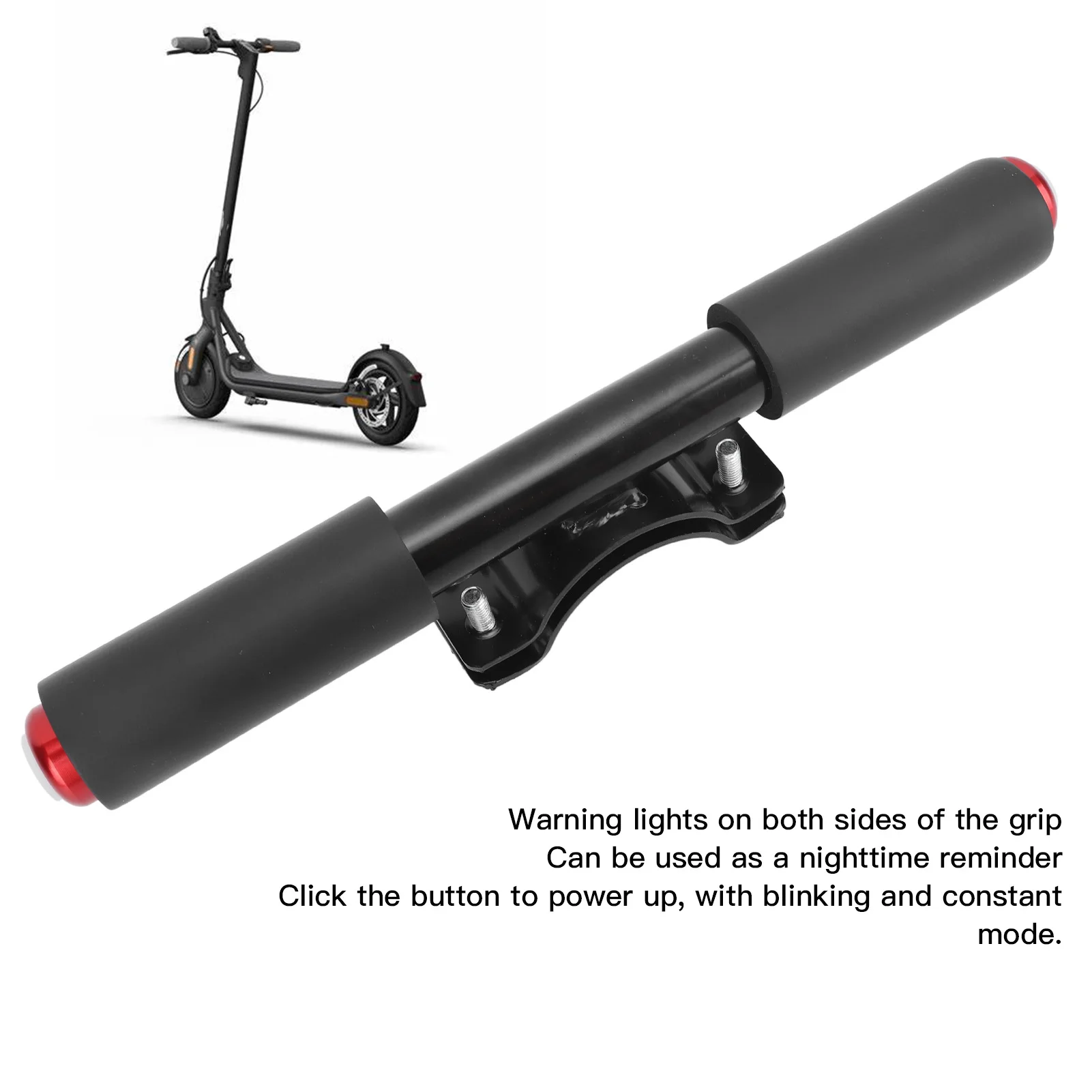 

Scooter Kids Handle Grip Bar with Warning Lights Anti Slip Adjustable Safe Kids Handrail Holder for Mi Brand M635 1s