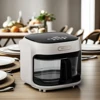 GEMING Transparent Glass Machine Multifunctional Professional Chips Stainless Steel Wire Mesh Air Fryer with Deep Pot 1