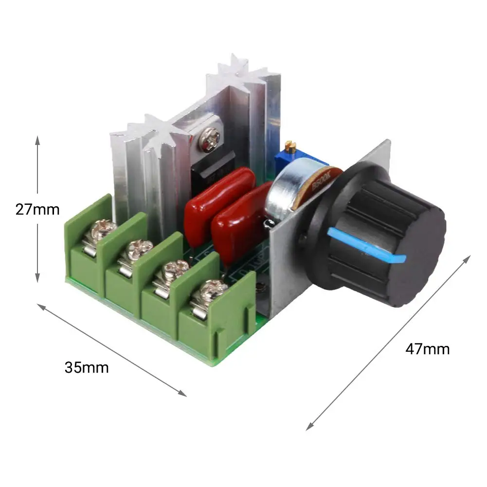 AC 220V 2000W SCR Voltage Regulator Dimming Motor Speed Controller Thermostat Electronic Module voltage regulator