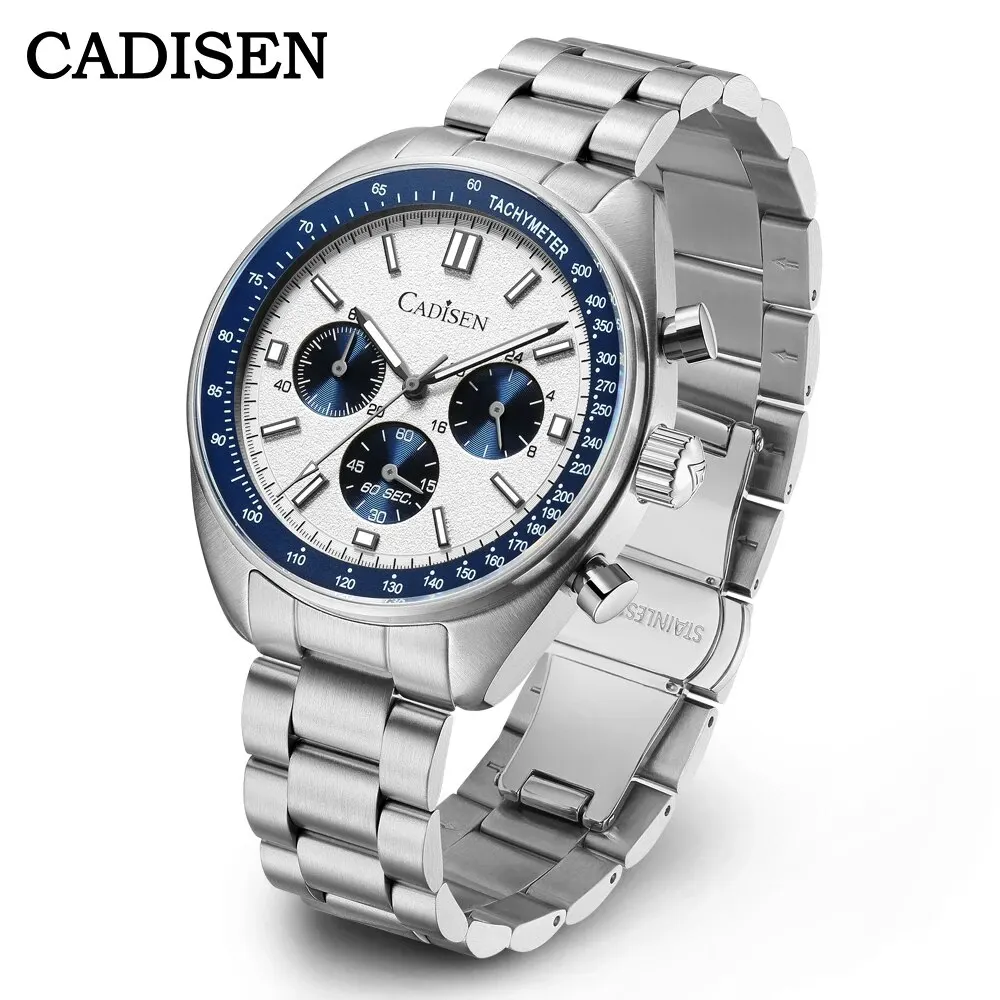 CADISEN 2024 New Men Watches Quartz Business Watches Japan VD53 Mens Clock Top Brand Luxury Watch Men Chronograph Watch for Men