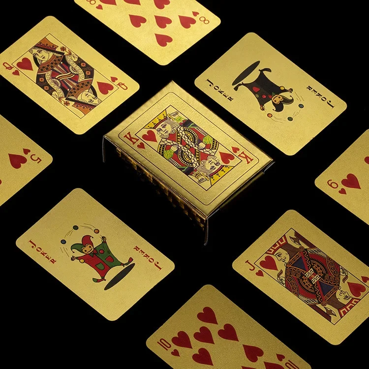 Playing Cards Plastic Playing Cards Golden Mini Playing Cards Waterproof Plastic Playing Cards