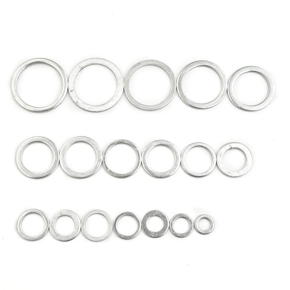 

Шайбы для инструментов, прочное уплотнение с винтовым уплотнением, серебро, 450 шт., алюминиевое оборудование в ассортименте, прокладка масла, прочное промышленное масло