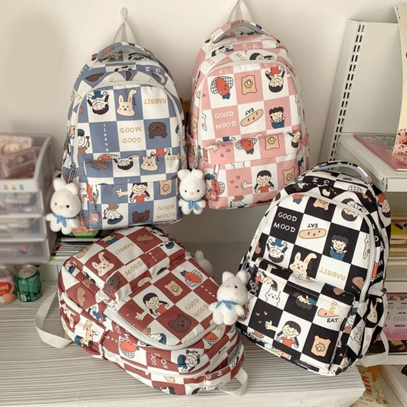 

Милый рюкзак для отдыха, вместительный рюкзак, студенческие сумки для книг, рюкзак для девочек с мультяшным принтом, Женский Повседневный Рюкзак, Ins