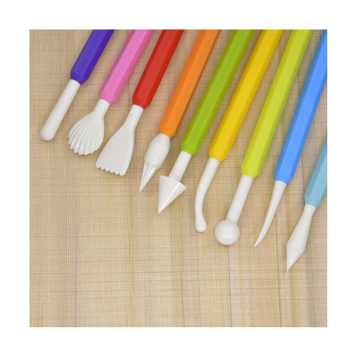 9Pcs Fondant Modeling Tools Set, Paste for Cake Decorating, Cake Marshmallow Sculpting Tools Set
